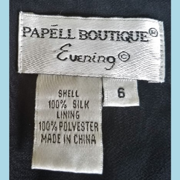 New ADRIANNA PAPELL Boutique Black Silk Dress 6 - Picture 5 of 5